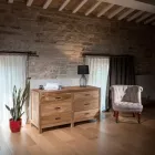 Komodinë prej druri të fortë tik me 6 sirtarë - Muay Viadurini