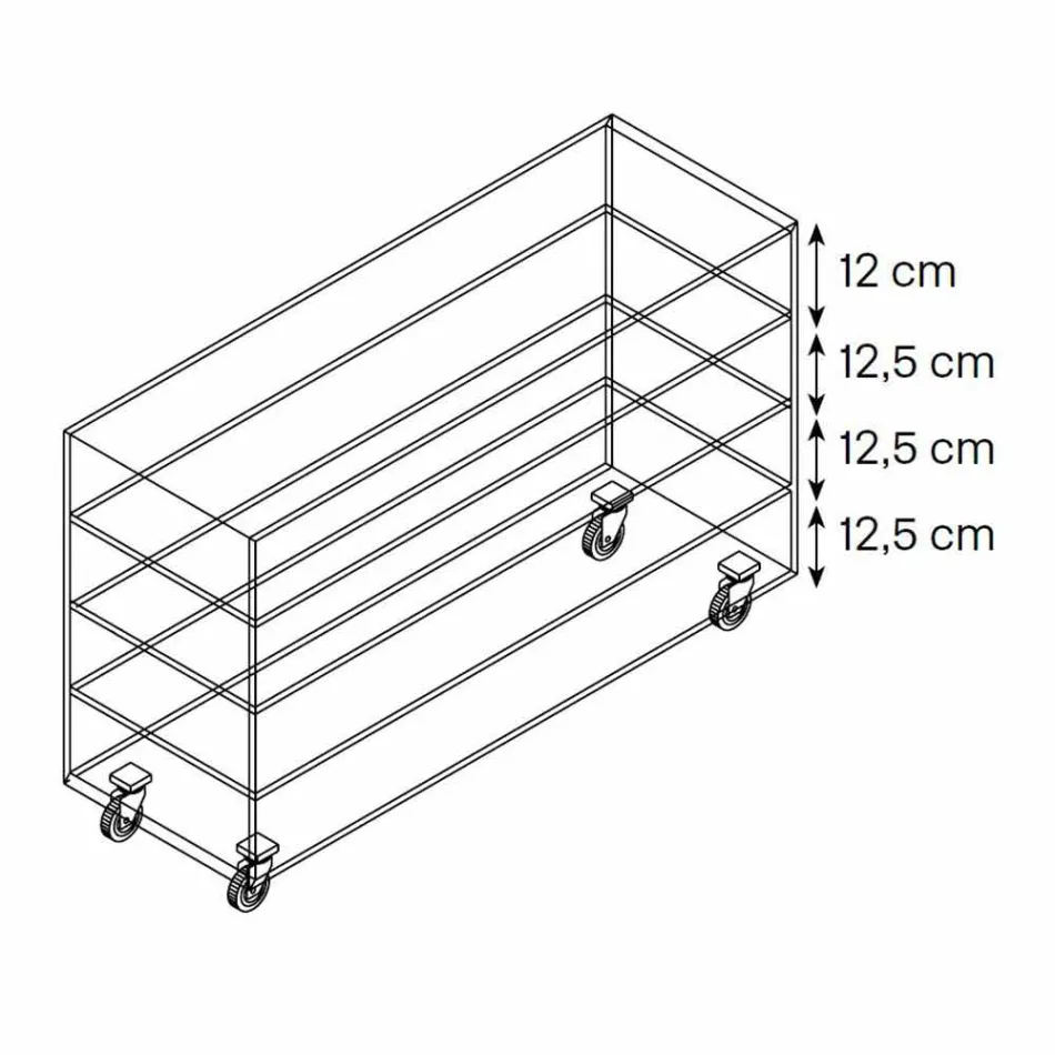 Veshjet me xham ekstra dhe gjashtë sirtarë të bardhë prej druri të bëra në Itali - Ganzo Viadurini