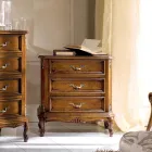 Dhoma gjumi pranë shtratit në dru arre 3 sirtarë Prodhuar në Itali - Richard Viadurini