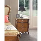 Komodina klasike 3 Sirtarë luksoze Dru arre Prodhuar në Itali - Cambrige Viadurini