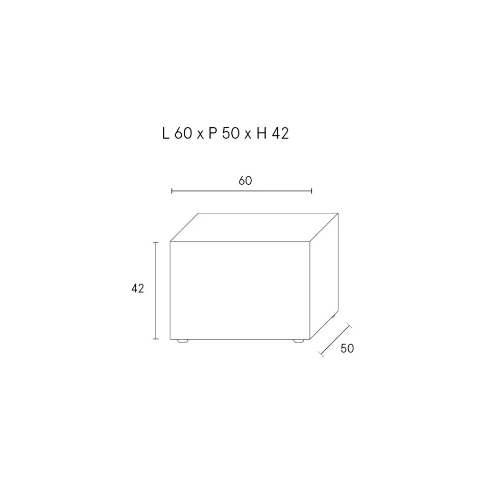 Komodinë me 1 sirtar në dërrasë druri të lyer - Leone Viadurini