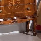 Komodina me 3 sirtarë në dru arre Bassano Prodhuar në Itali - Luksoze Viadurini