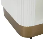 Komodina prej druri e zbukuruar me linja reliev me sirtar dhe raft - Rachel Viadurini