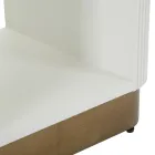 Komodina prej druri e zbukuruar me linja reliev me sirtar dhe raft - Rachel Viadurini