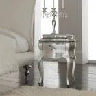 Komodina prej druri solid me fije argjendi Prodhuar në Itali - Bruges Viadurini