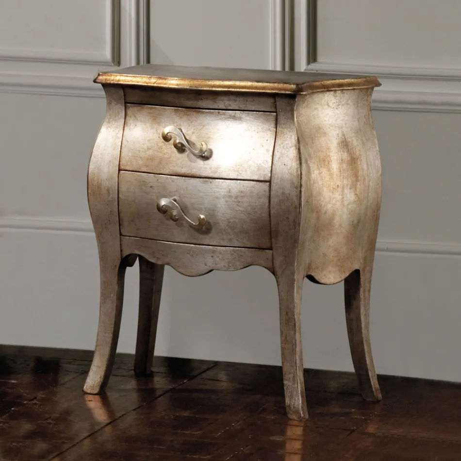 Komodina prej blloqe gëlqereje me 2 sirtarë Made in Italy - Bled Viadurini