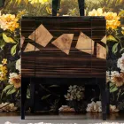 Tavolinë për shtratin në dru arre dhe me gjemba Grilli Zarafa bërë në Itali Viadurini