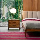 Tabela moderne e tavolinës 2 sirtarë në lisi antik, W 60 x D 42 cm, Margo Viadurini