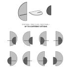 Tavolina e krevatit modular modern në dizajn elegant dhe të gjithanshëm kompensatë - Ramia Viadurini