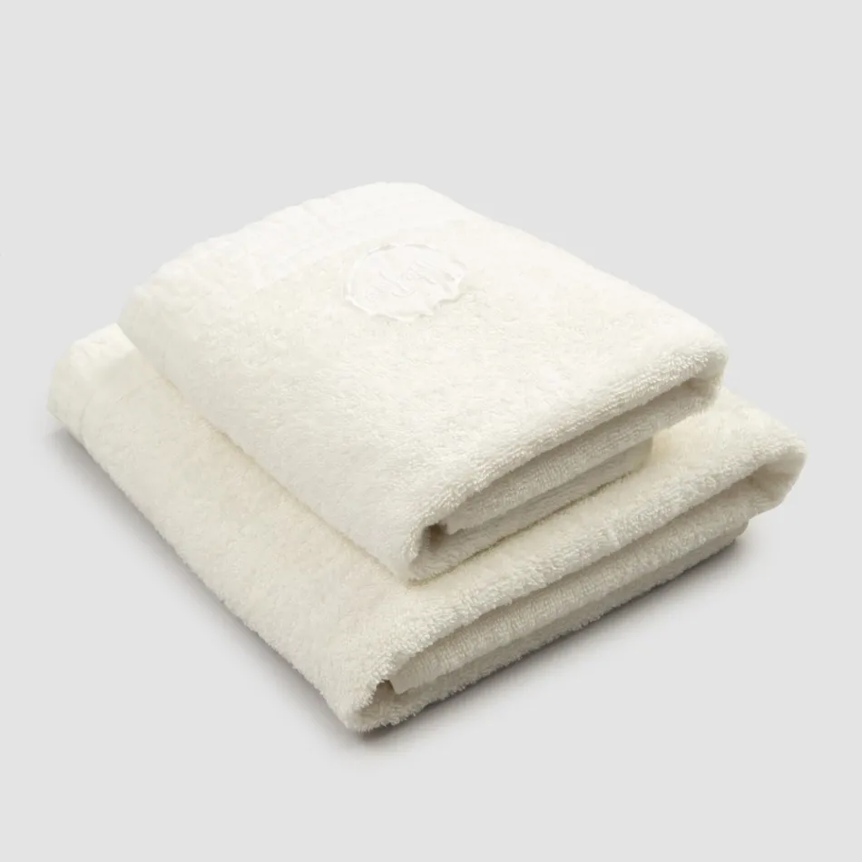 Set i plotë i peshqirëve për fytyrën dhe peshqirët për mysafirë në përzierjen e terry dhe liri - Kilim Viadurini