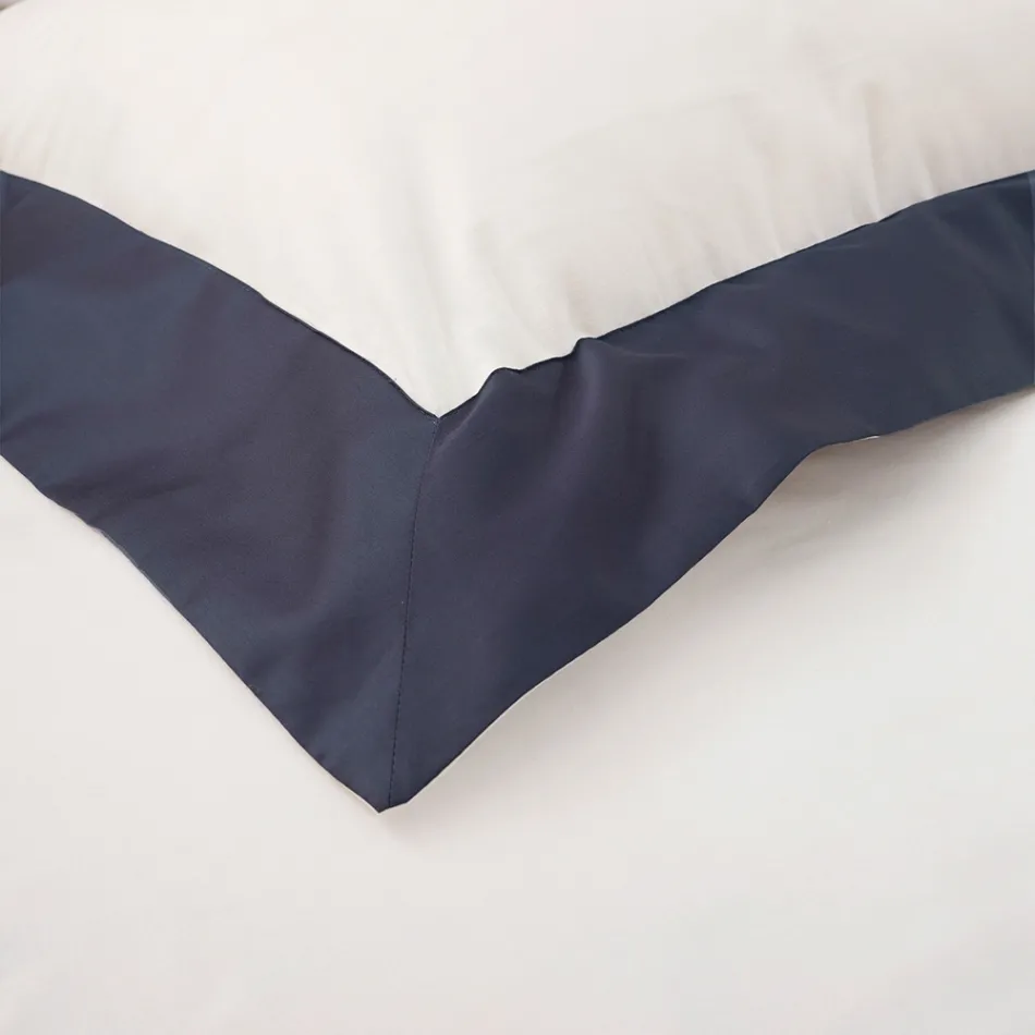 Mbulesë komplete e vetme e gjysmë pambuku me 100% pambuk dhe 10% saten pambuku - Detaj Viadurini