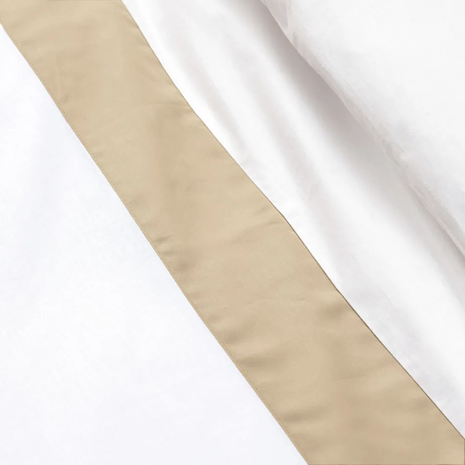 Mbulesë komplete e vetme e gjysmë pambuku me 100% pambuk dhe 10% saten pambuku - Detaj Viadurini