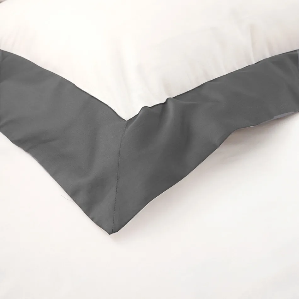 Komplet krevati king size nga 100% pambuk dhe 10% pambuk saten - Detaje Viadurini