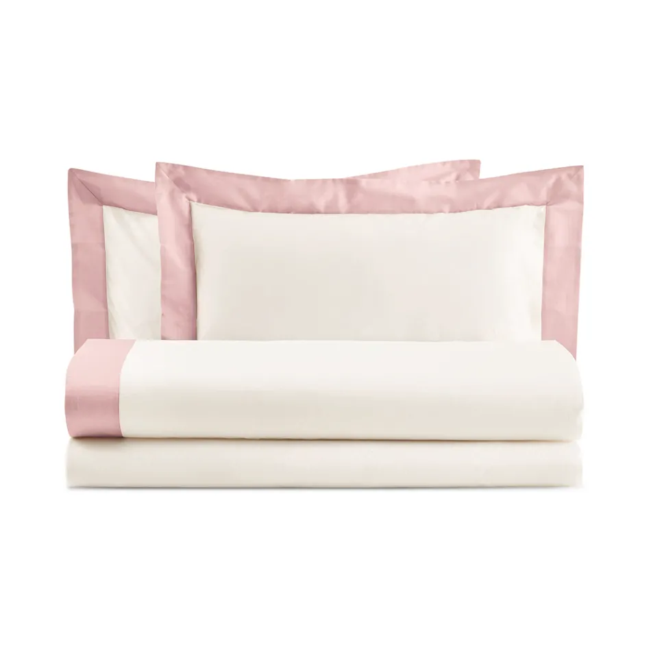 Komplet krevati king size nga 100% pambuk dhe 10% pambuk saten - Detaj Viadurini