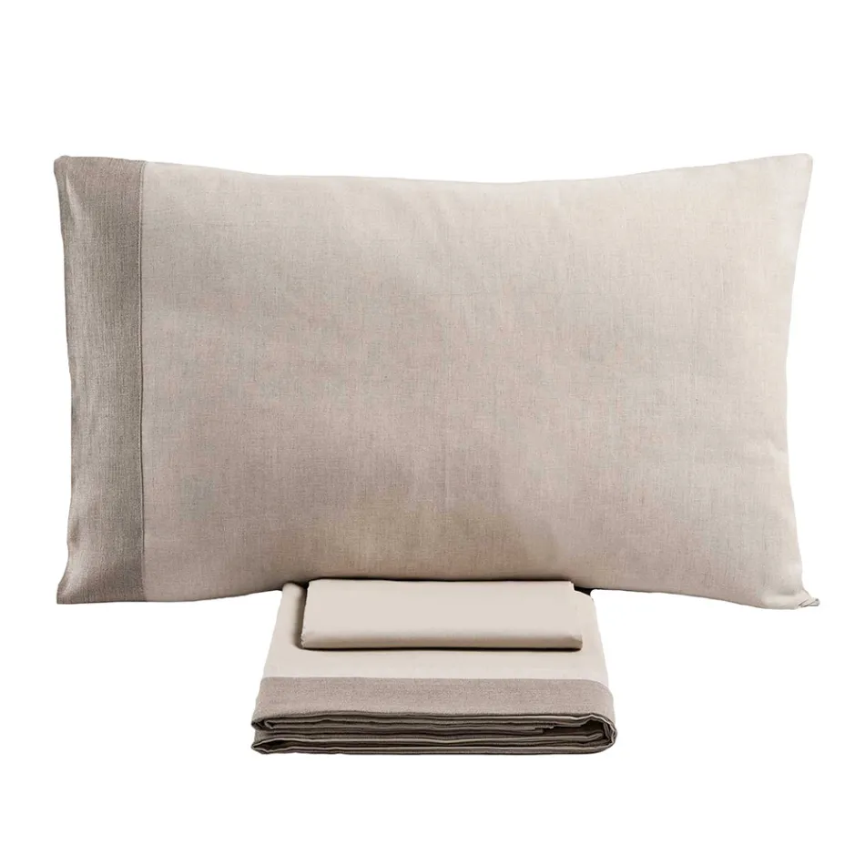 Komplet krevate dopio me 90% pambuk dhe 10% liri Prodhuar në Itali - Nestle Viadurini