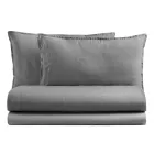 Krevat dopio i plotë me veshje pambuku të pastër të lyer dhe me hije - Delikatesë Viadurini