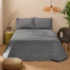 Krevat dopio i kompletuar me veshje pambuku të pastër të lyer dhe me hije - delikatesë Viadurini