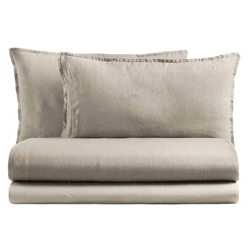 Krevat dopio i kompletuar me veshje pambuku të pastër të lyer dhe me hije - delikatesë Viadurini