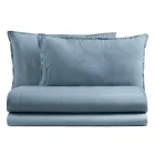 Krevat dopio i plotë me veshje pambuku të pastër të lyer dhe me hije - Delikatesë Viadurini