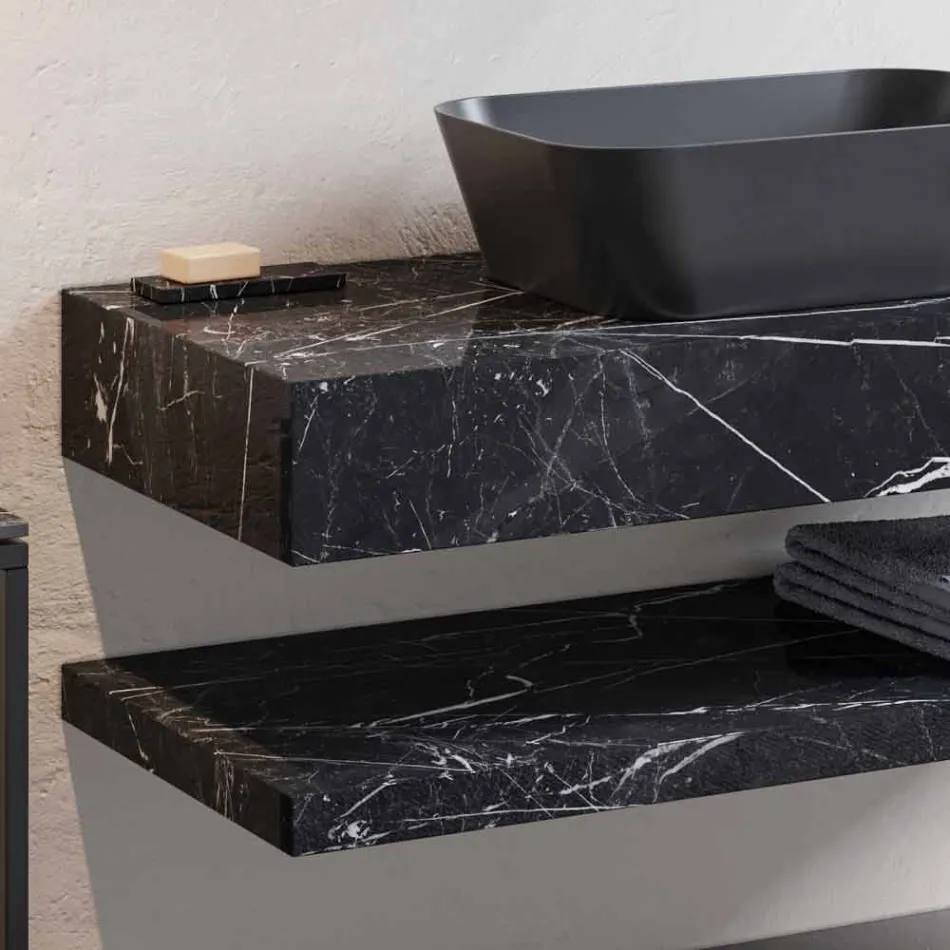 Përbërja 3 Mobilje banjo në Gres dhe Lavaman në Vetrochina 3 Ngjyrat - Ramentina Viadurini