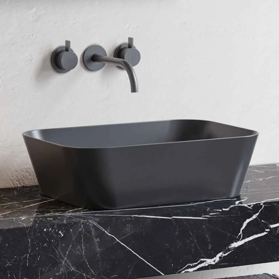 Përbërja 3 Mobilje banjo në Gres dhe Lavaman në Vetrochina 3 Ngjyrat - Ramentina Viadurini