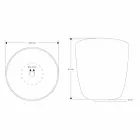 Përbërja 3 Mobilje për banjo të varur me lavaman me rrëshirë të bardhë - Verboni Viadurini