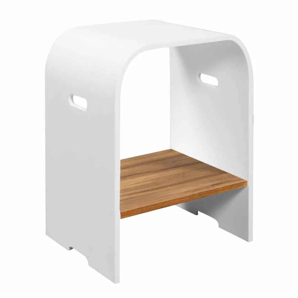 Përbërja 3 Mobilje për banjo të varur me lavaman me rrëshirë të bardhë - Verboni Viadurini