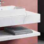 Përbërja 3 Mobilje të Banjës së Pezulluar në Gresi prej Porcelani 4 Përfundime - Rambina Viadurini