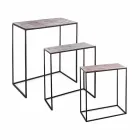 Përbërja 3 Tavolina kafeje në lëvizje alumini dhe çeliku - Salvio Viadurini