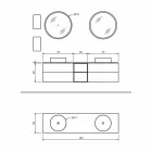 Përbërja 5 Mobilje për banjo të varura me lavaman të dyfishtë prodhuar në Itali - Renga Viadurini