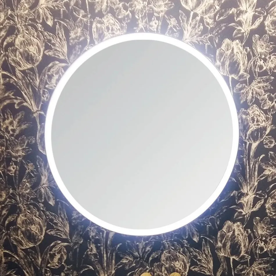 Përbërja 5 Mobilje për banjo të varura në dru dhe kristal të prodhuara në Itali - Renga Viadurini