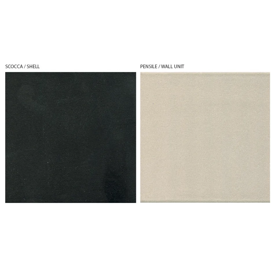 Përbërja moderne e murit të dhomës së ndenjes në MDF Prodhuar në Itali - Linn Viadurini