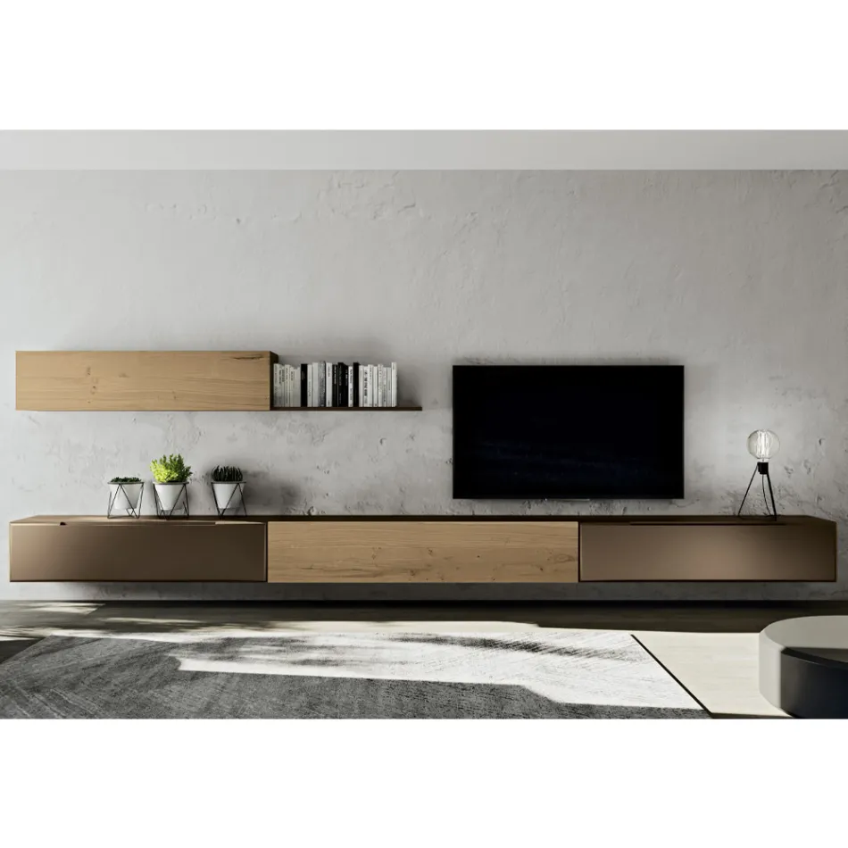 Përbërja moderne e murit me fije lisi me nyje nordike dhe hekur - Iselin Viadurini