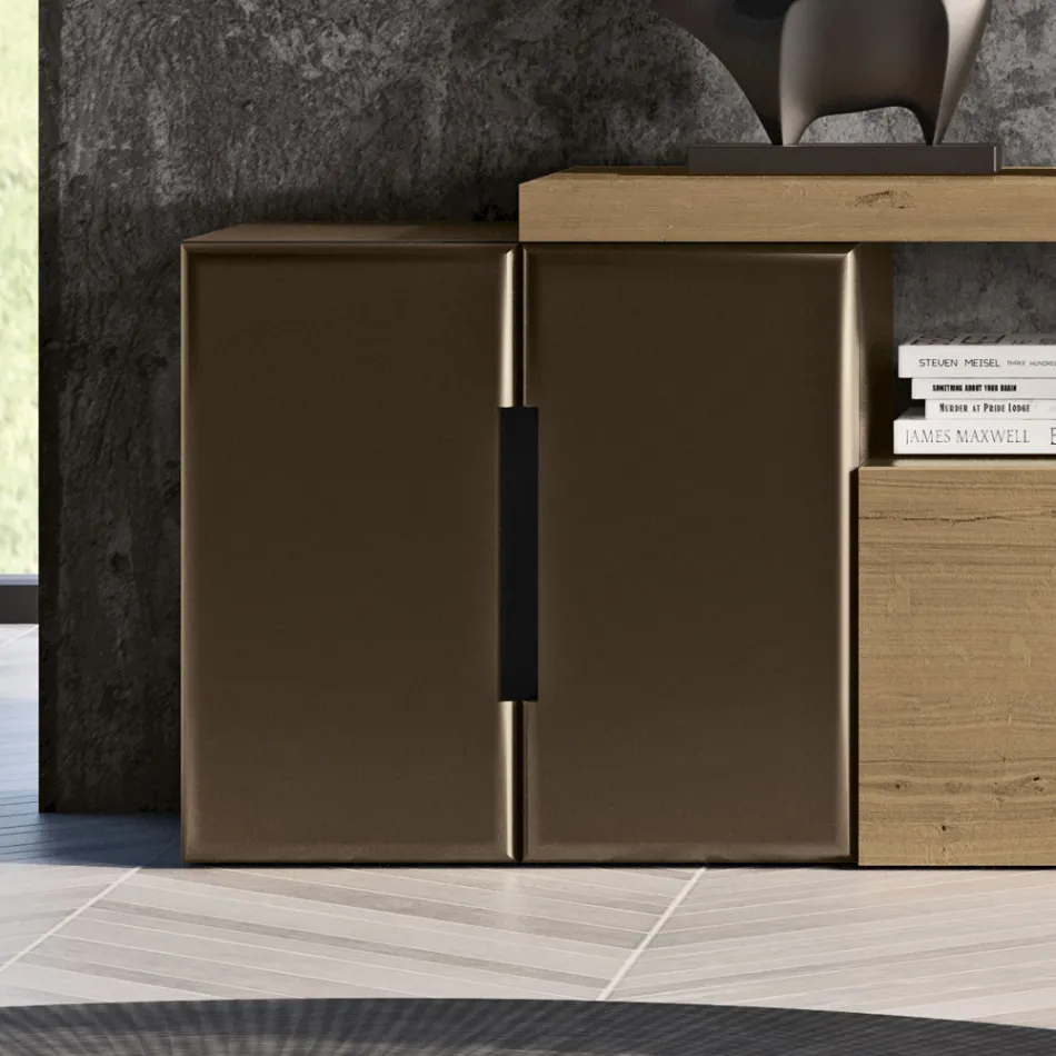 Përbërja moderne e murit me fije lisi me nyje nordike dhe hekur - Siri Viadurini