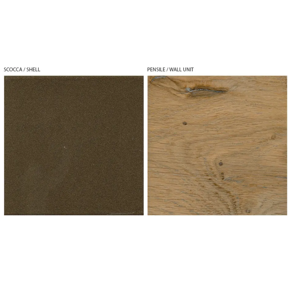 Përbërja moderne e murit me fije lisi me nyje nordike dhe hekur - Siri Viadurini