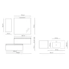 Përbërja e banjës e kompletuar me lavaman, bazë kundër gërvishtjeve dhe pasqyrë Prodhuar në Itali - Dream Viadurini