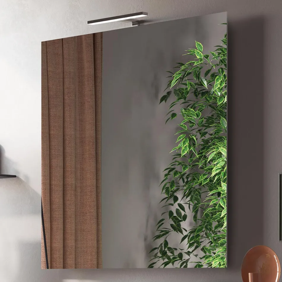 Kompozimi i banjës i kompletuar me lavaman, pasqyrë dhe bazament Made in Italy - Dream Viadurini