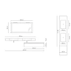 Kompozimi i banjës i kompletuar me pasqyrë dhe lavaman të dyfishtë Prodhuar në Itali - Palom Viadurini