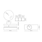 Kompozimi i banjës i kompletuar me pasqyrë, lavaman, bazë dhe majë Made in Italy - Palom Viadurini