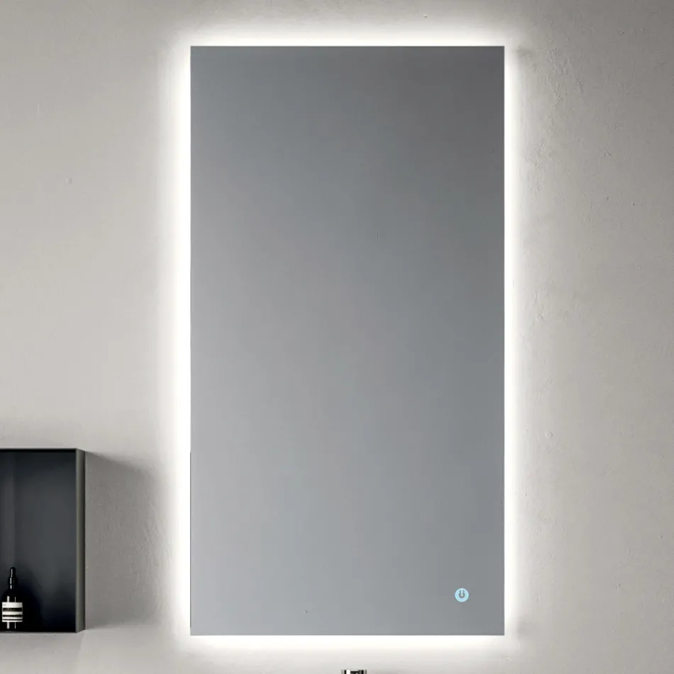 Kompozim Banjoje që Përbëhet nga një Raft me Lavaman, Dollapë Muri dhe Pasqyrë - Velaria Viadurini