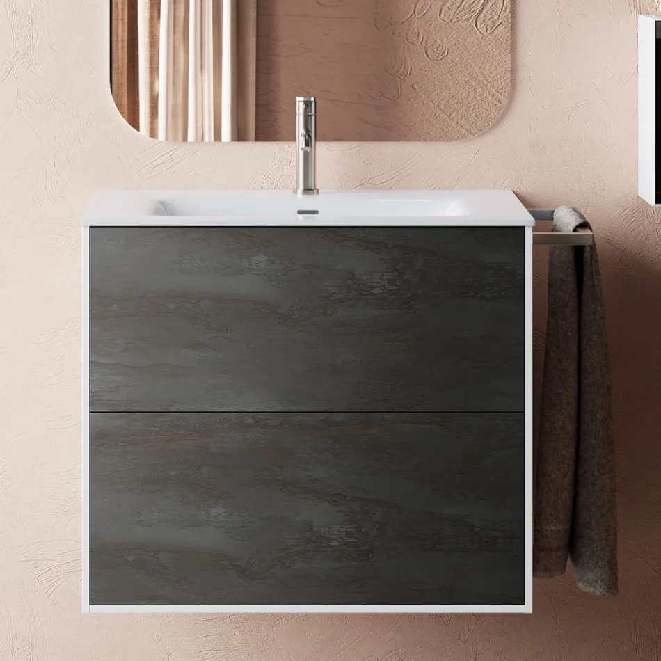 Përbërja e banjës me bazë pasqyre dhe kundër gërvishtjeve Prodhuar në Itali - Kile Viadurini