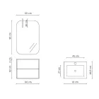 Përbërja e banjës me bazë pasqyre dhe kundër gërvishtjeve Prodhuar në Itali - Kile Viadurini