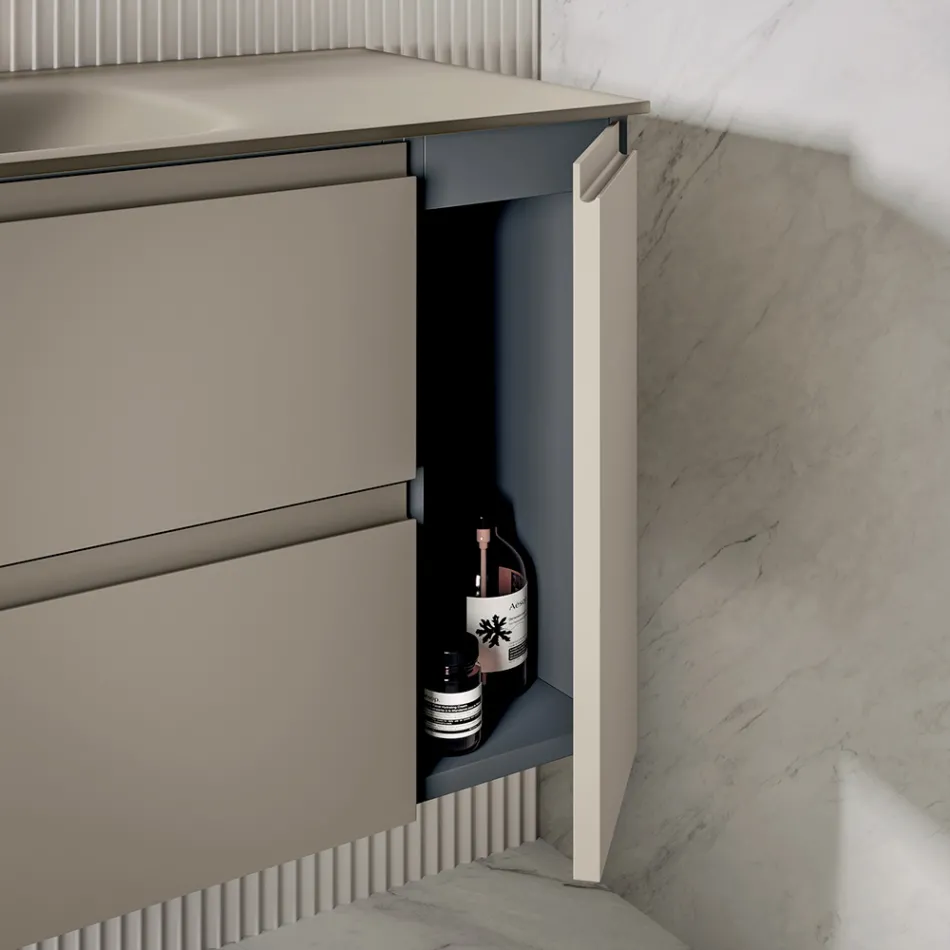 Kompozim Banjoje me Bazë me 2 Sirtarë dhe 1 Derë - Titan Viadurini