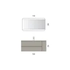 Kompozim Banjoje me Bazë me 2 Sirtarë dhe 1 Derë - Titan Viadurini