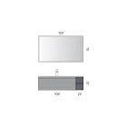 Kompozim Banjoje me 1 Bazë me 1 Sirtar dhe Ndarje të Hapur dhe Pasqyrë - Titan Viadurini