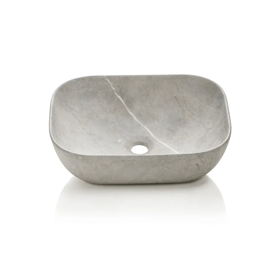 Kompozim Banjo me 1 Sirtar, 2 Rafte Lisi, Lavaman dhe Pasqyrë - Titan Viadurini