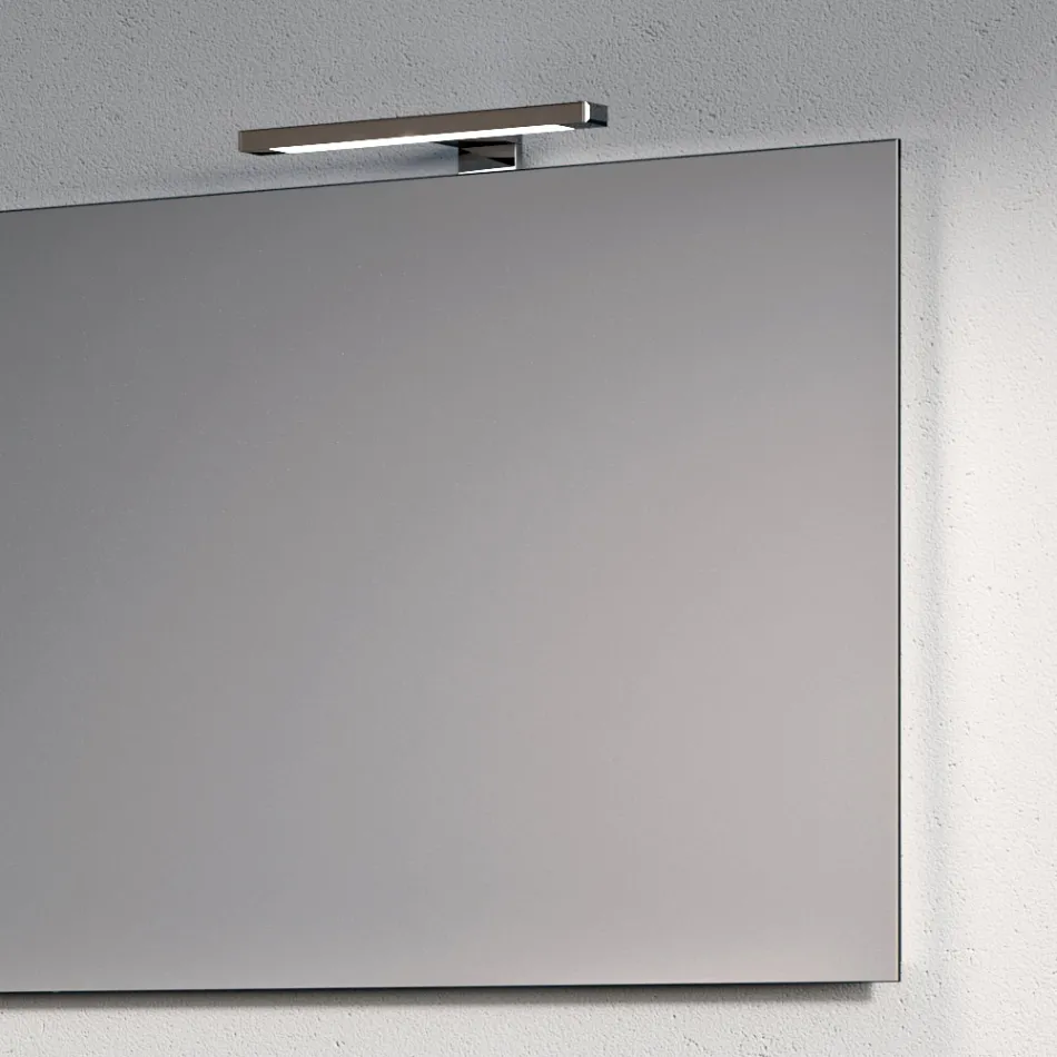 Kompozim Banjoje me 1 Sirtar të Bardhë, Pasqyrë dhe Raft Marquina HPL - Velaria Viadurini