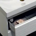 Kompozim Banjoje me 2 Sirtarë të Bardhë Mat, Lavaman dhe Pasqyrë - Elios Viadurini