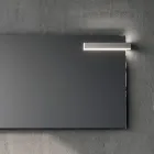 Kompozim Banjo me 2 Sirtarë, Lavaman Qeramik Calacatta dhe Pasqyrë - Orione Viadurini