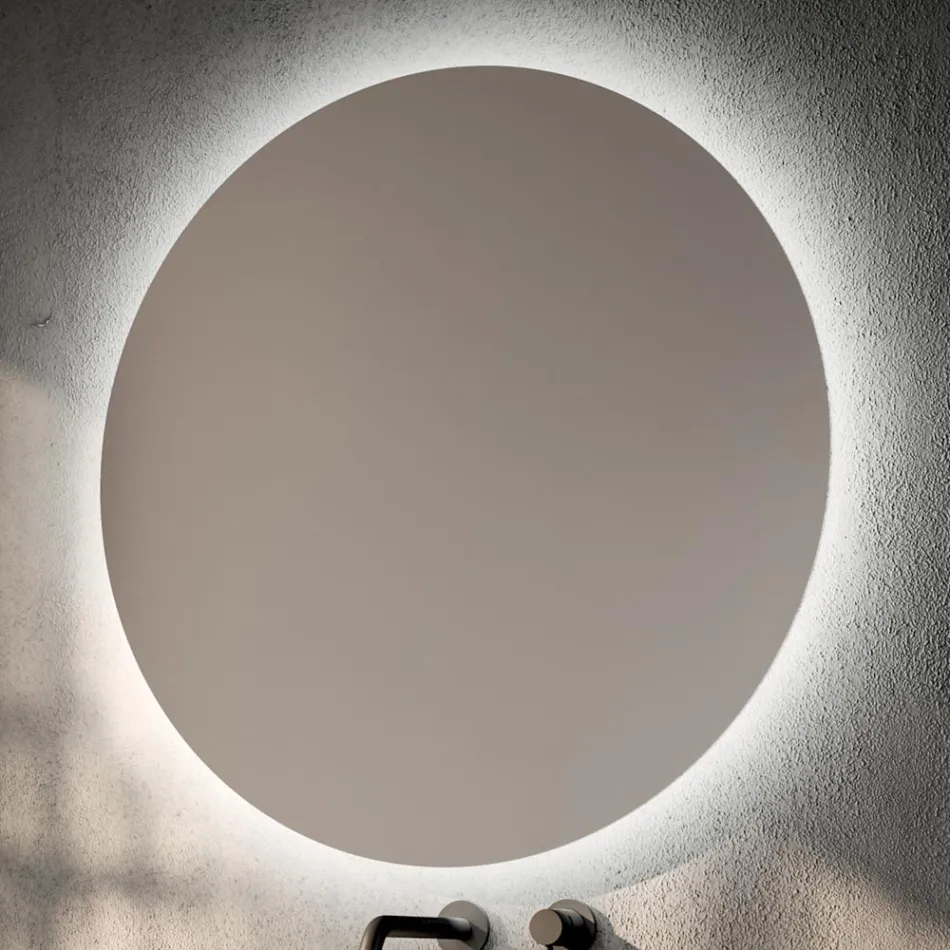 Kompozim Banjo me 2 Sirtarë, Pasqyrë dhe Lavaman Rrëshire të Bardhë - Magnolia Viadurini